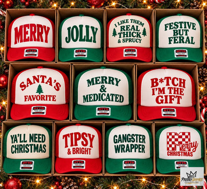 Adult Christmas Trucker Hats